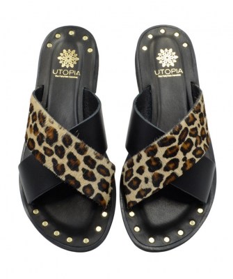 Utopia Sandals μαύρο leopard