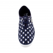 Keds Γυναικείο πάνινο sneakers με μπλε και μαύρες καρδούλες